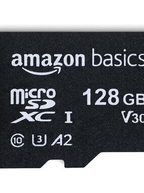 Amazon Basics microSDXC Memory Card with Full Size Adapter, A2, U3, Read Speed u